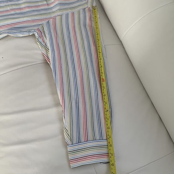 Tommy Hilfiger Classic Fit Striped Long Sleeve Multicolor Men's Shirt Size M - Picture 5 of 8